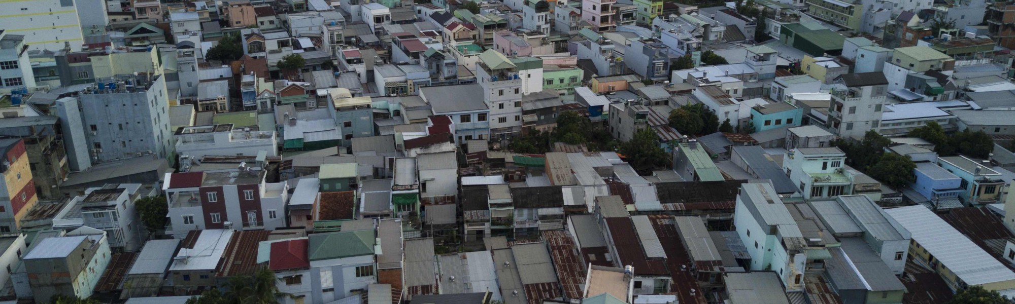 Aerial view of houses