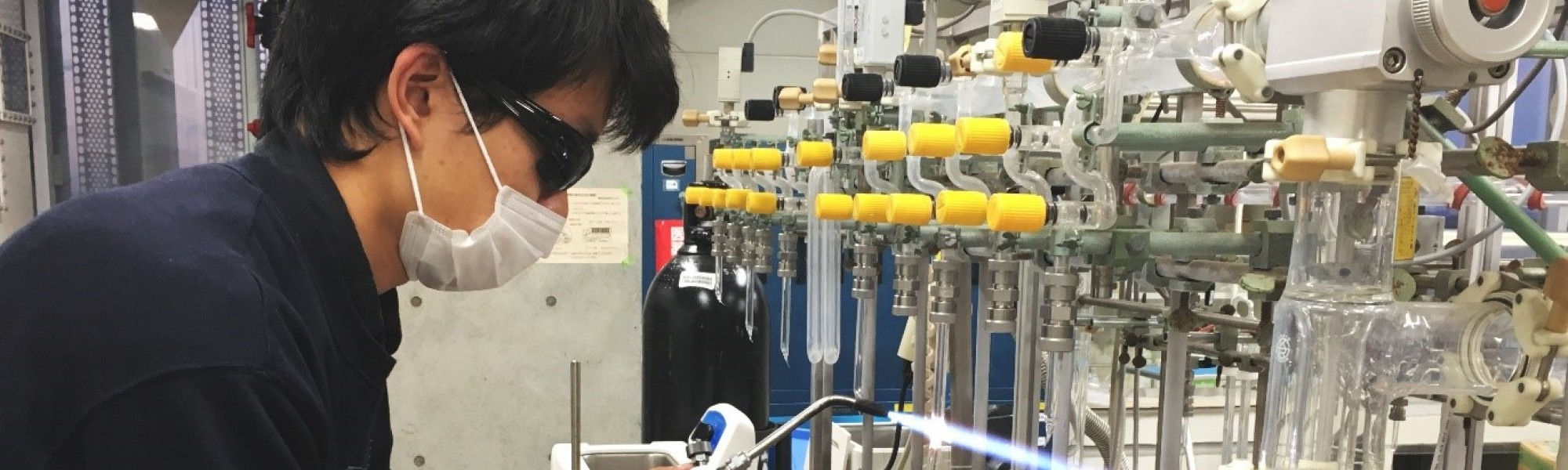 Research intern Matthew Teh working as a radiocarbon scientist in the AORI sample preparation lab