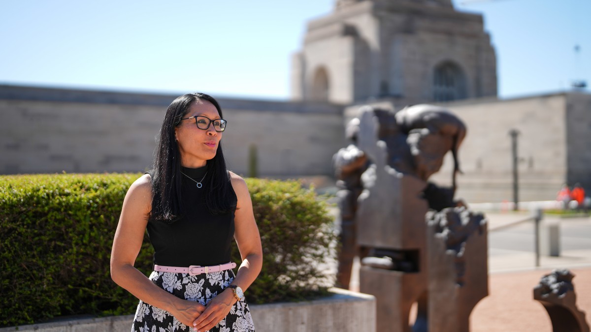 ANU PhD scholar Maureen Montalban at the Australian War Memorial