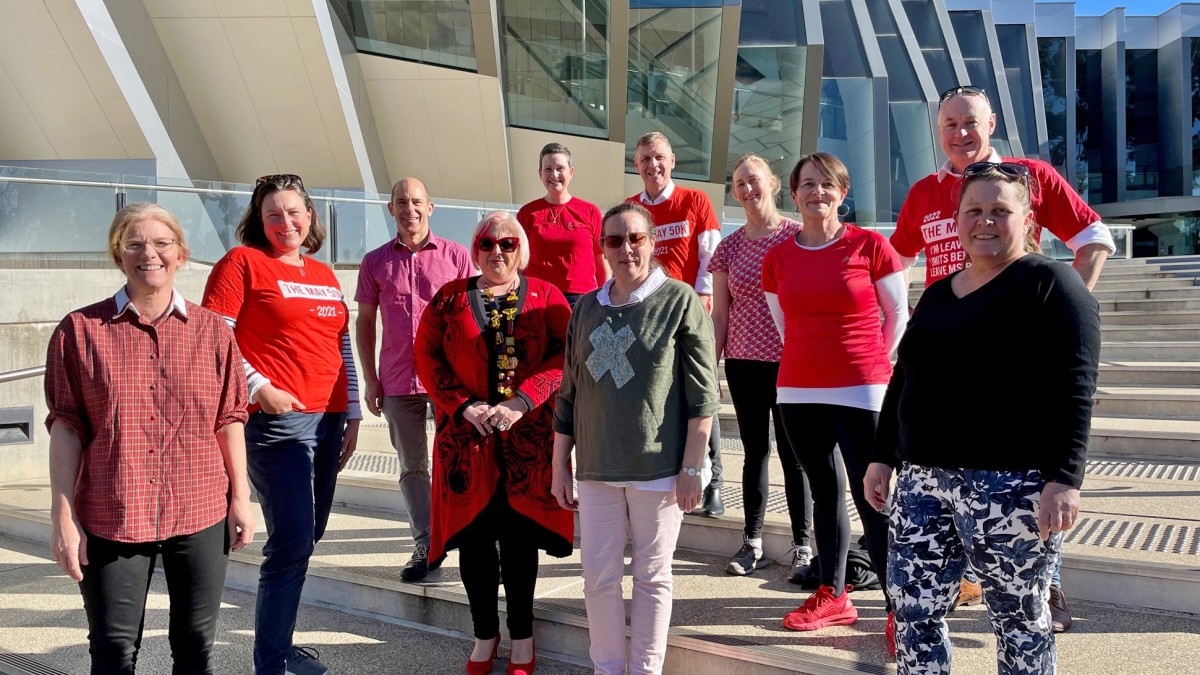 Our research community at the ANU are participating in the ‘May 50km’. This event sees them commit to walking or running 50km or more and raising funds to leave MS behind.))