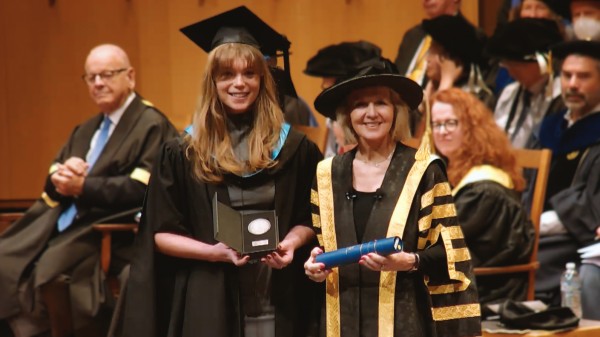 Jasmine Pearson and The Hon Julie Bishop at ANU graduation.